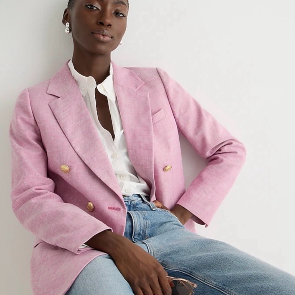J. Crew Bristol Purple/Pink Double-Breasted Blazer Sz 18